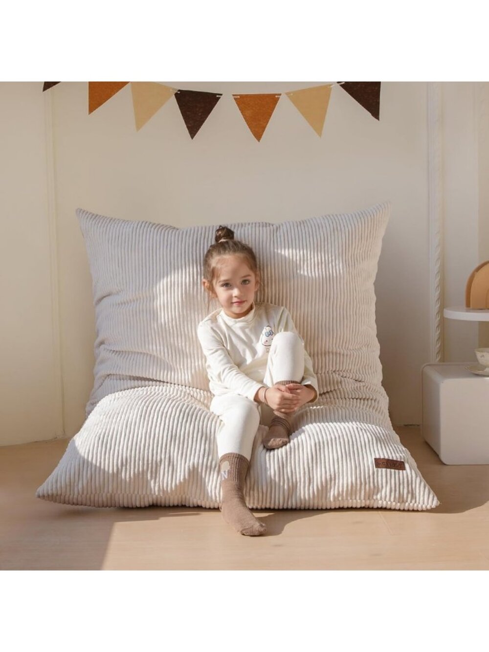 Cozy 3-in-1 Kids Bean Bag Chair & Floor Sofa, Removable Cover, Fun & Comfy